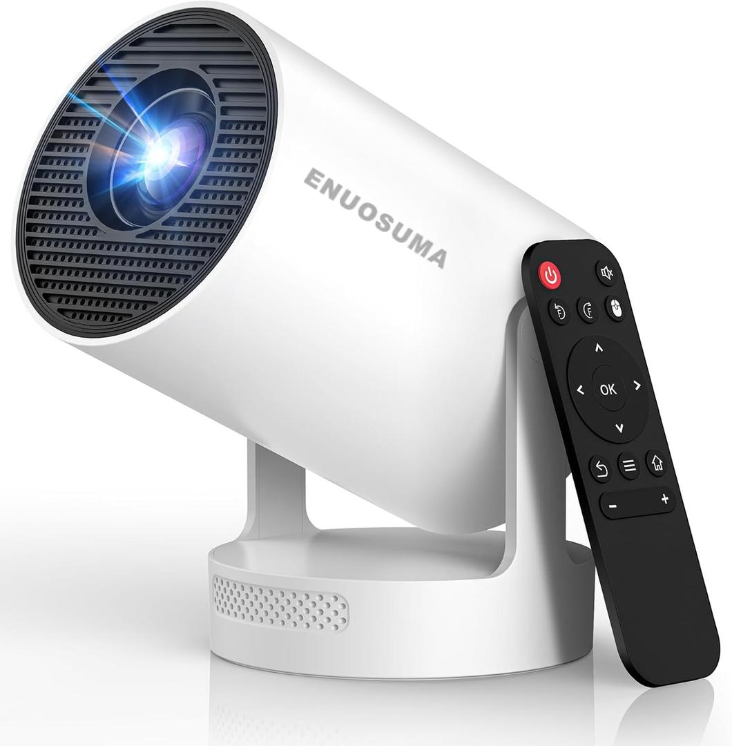 Electric FocusMini Projector, Projector 4K 1080P Support, 260 ANSI Lumens Projector with Wifi and Bluetooth, Upgrade Smart Proyector, 5w Speaker, Auto Keystone Correction 35"-130" Screen HY300 Plus