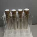 12-Pack Glass Hurricane Candle Holders - 13.78" Tall Clear Open-Ended Cylinders for Pillar Candles - Includes 2.36" Taper Candlestick Holders - Wedding, Event & Home Decor Centerpieces