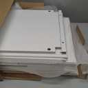 conifferism White Nightstand with Charging Station 28 inches Tall for Bedroom, Sofa Side Table with 2 Drawers,Large End Table with USB Ports,Modern Bedside Table for Home Living Room