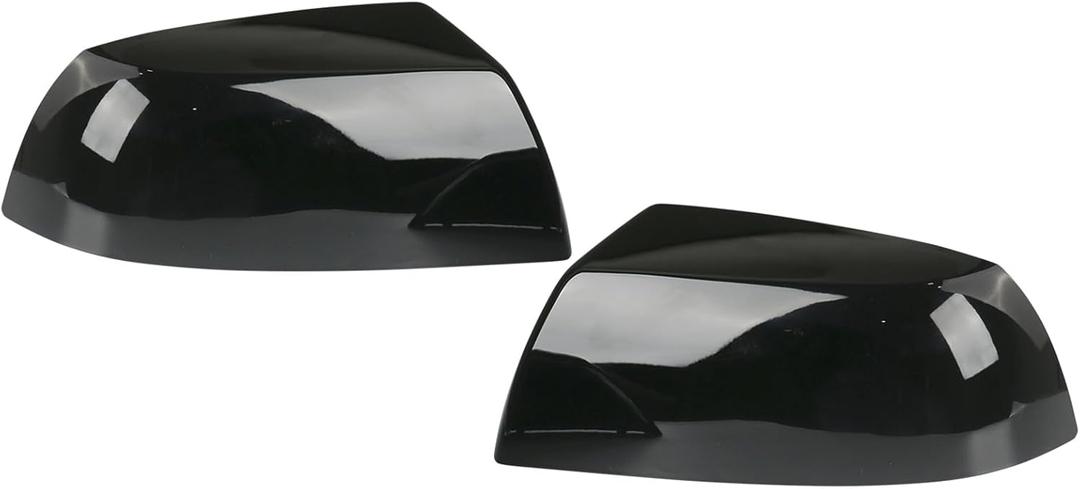 Osompar Glossy Black Outer Rear View Mirror Cover Cap Front Driver Passeger Side for Toyota Tundra 2007-2021 Toyota Sequoia
