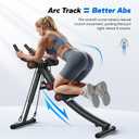 MERACH Dual Track Ab Machine, Adjustable Ab Trainer Machine, Ab Workout Equipment for Home Gym, Ergonomic Arc Track for Better Abs, Foldable Workout Machine for Full Body Workout Home Exercise