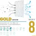 Accumulair Gold 22x22x1 MERV 8 HVAC Air Filter (4-Pack) | Replacement Air Filter for AC and Furnace | Made in USA | Actual Size 21.75 x 21.75 x 0.75