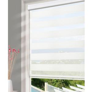 Homebox Zebra Blinds for Indoor Windows Roller, Window Shades Light Filtering Sheer Light Control Day and Night Mini Blinds for Kitchen Bathroom, 21" W x 72" H White (21"W x 72"H, White)
