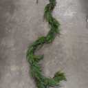 Artificial Norfolk Pine Garlands, Realistic Pine Garland, Green Artificial Greenery Garland for Table, Mantle, Wall, Indoor, Winter Christmas Decorations, Holiday Party Home Decoration (1, 9FT)