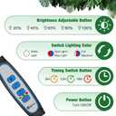 Wolezek Grow Lights for Indoor Plants, 100 LEDs Full Spectrum Plant Lights for Indoor Growing with Adjustable Stand, 5-Heads Grow Lamp with Auto 6/12/16H Timer, 3 Light Modes, 5 Levels Dimmable