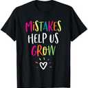 Growth Mindset Positive Back to School Teacher Student T-Shirt green size L