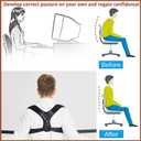 Posture Corrector for Women, Back Straightener for Men, Upper Back Support Brace, Adjustable Shoulder Corrector for Improving Back and Neck Posture Relief Pain