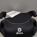 Diono Solana, No Latch, Single Backless Booster Car Seat, Lightweight, Machine Washable Covers, Cup Holders, Black, MFD: 11/25/2024