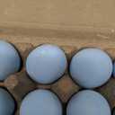 CroBlissful 12 Pcs Easter Ceramic Eggs Blue Fake Nest Egg Easter Decoration for Easters Egg Hunt Nesting Boxes Crafts Bowl Basket Fillers Easters Home Party Decor