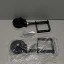 4 Inch Heavy Duty Fence Gate Wheel for Metal Tube, Adjustable Spring Loaded Caster Wheel with 360 Swivel, Black Rubber Gate Wheel with Metal Break, 2 Pack