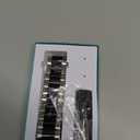 Lerobo Stainless Steel Band Compatible with Samsung Galaxy Watch 8 7 6 5 4 FE 40mm 44mm 45mm/Galaxy Watch 8 Classic 6 4 Classic 43mm 47mm 42mm 46mm, 20mm Metal Replacement Band for Men Women (Black/Silver)