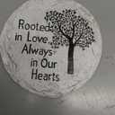 Top Brass Garden Memorial Stepping Stone - Rooted in Love, Always in Our Hearts - Tree of Life