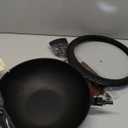 Carbon Steel Wok - Including Glass Cover and Silicone Spatula, 13-Inch Woks & Stir-Fry Pans for Induction, Electric, Gas Stoves