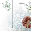 Babys Breath Artificial Flowers 6PCS, Fake Gypsophila Flower Arrangement Faux Flowers Bouquet Bulk Real Touch Flowers for Wedding Centerpieces Home Party Decor(White)
