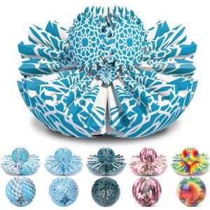 Gear Ball Fidget Toy, 3D Printed Gear Ball Gear Sphere Desk Toy Cube Spin Stress Ball, GearSphere Fidget Ball Stress Relief Toy, Anxiety Toys, for Adults Kids Stocking Stuffers