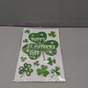 4 x 4Es Novelty 115 PCS St. Patricks Day Window Clings (9 Sheets)  Green Shamrock Window Clings for Glass, St Patricks Day Window Decorations & Irish Home Decor