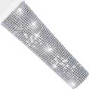 B58 Silver Mic Handle Sleeve Replacement Fit for Most Wired Vocal Microphones and SM58LC, Beta 58A, Rhinestones Cover Shining on Tours & TV Shows (MIC NOT Included)