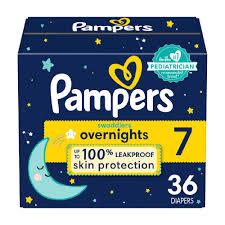 Pampers Swaddlers Overnight Diapers Super Pack - Size 7 - 36ct