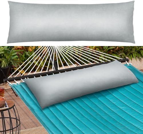 LTHCCOU Hammock Pillows Outdoor Waterproof with Ties, 40.5" L X14.5 Wx4 H Extra Large Hammock Cushion All Weather Resistance Outdoor Pillow for Hammock, Patio Furniture, Camping