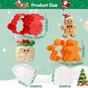 Palksky Christmas Cake Pop Mold, 3D Printed Gingerbread Man & Santa Claus Shapes with Sticks and Wrappers, Fun Cake pop Molds for Holiday Baking, Party Treats & Christmas Desserts