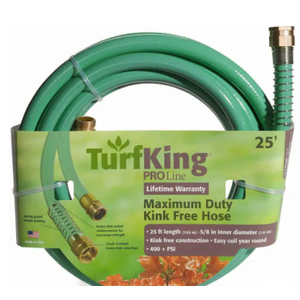 Turf King® PRO Line Maximum Duty Kink-Free Hose - Green 25'