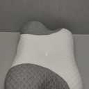 Cervical Neck Pillows with Memory Foam - Neck Pillows for Pain Relief Contour Memory Foam Pillows Ergonomic Neck Support - Adjustable Adjustable Orthopedic Bed Pillows for Sleeping (Standard, White Grey)