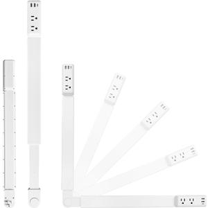 Electric Outlet Extender,Outlet Extender Stick,Retractable Power Strip,with 2 USB-A&1 USB-C&2 AC Outlets,Extends 22"-34",180 Rotating,Extendable Outlet,for Outlets Hard-to-Reach,for Bed,Office&Sofa