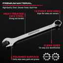 30-Piece Combination Wrench Set - Open End Wrench Set with Organizer Professional 12 Point Wrench Kit Tool for Mechanic Garages Workshops 1/4'' to 1'' & 8-22mm