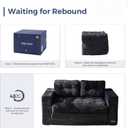 MAXYOYO Convertible Sofa Bed, Pull Out Loveseat Sleeper Sofa, Folding Couch Bed with Pillows for Living Room, Black