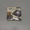 Funny Retro Record Coasters for Drinks with Vinyl Player Holder for Music Lovers,Set of 6 Conversation Piece Sayings Drink Coaster,Housewarming Hostess Wedding Registry Gift Ideas