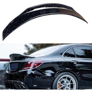 Rear Spoiler Compatible with Mercedes Benz W205 C-Class 2015-2021, Duckbill Fits for C63 C160 C180 C200 C250 C300 C400 C450 Sedan, Trunk Tail Deck Lid Wing Lip (Forged Carbon Fiber Pattern)