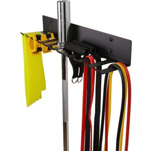 Multi-Purpose Storage Rack Resistance Bands Rack Gym Storage Rack Fitness Bands Rack Heavy Duty Rack 11 Hooks for Resistance Bands, Straps, Jump Ropes, Foam Rollers, Weight Belts, Tools (L-23")