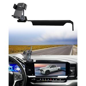 Phone Mount for 2022-2025 Chevrolet Chevy Silverado1500/GMC Sierra 1500 2500HD 3500HD Accessories 13.4-Inch Screen Fixed Clip, Automobile Cradles Car Phone Holder, Cell Phone Base Not Block Air Vent