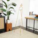 Deco 79 Metal Scroll Display Easel 3 Tier Floor Standing Easel, Display Stand 21" x 21" x 63", Gold, LARGE SIZE