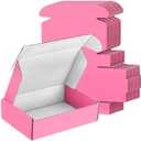 50 Packs Shipping Boxes Cardboard Corrugated Mailer Packaging Boxes for Small Business Cute Small Box Cardboard Carton Box Mailers for Packaging Product(Pink,6 x 4 x 1.6 Inches)