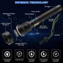Cinlinso Rechargeable LED Flashlights High Lumens, 99,000 Lumens Super Bright Flash Light with 7 Modes, Powerful Handheld Waterproof Flashlights for Home Emergencies, IPX6 Waterproof