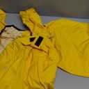 Dog Raincoat, Waterproof Dog Rain Jacket with Removable HoodAdjustable 4 Legs Pet Poncho with Leash Hole, Reflective Stripe Hooded Snowproof Windproof Clothes for 3X-Large Dogs, 3XL (Light Yellow)