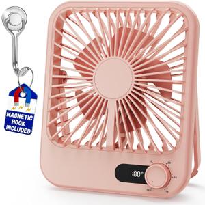 Travel Fan for Sleeping, Portable Fan for Summer Essentials, Small Desk Fan Rechargeable 100 Speed Wind for Beach FanTravel Essentials, Summer Must Haves Accessories Gifts for Women Teens Girl Pink