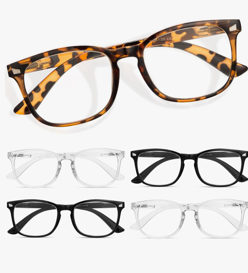 CCVOO Reading Glasses for Women, Eyeglasses, Blue Light Readers for Women, Computer Eye Glasses, Cheaters, +1.25