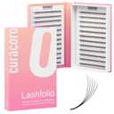 Curacoro LashFolio Narrow Promade Fans, Handmade Volume Eyelashes, 5D~10D, C CC D Curl, Thickness 0.03~0.07mm, 8-15mm Length, Professional Long-Lasting Promade Lash Fans (5D-0.07 D, 8mm-15mm)