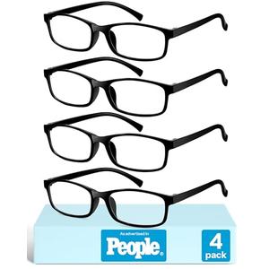 Gaoye 4.0 Multi Pack Reading Glasses - Blue Light Blocking Lenses, TR90 Frames, UV400 - Eyeglasses with Clear Vision