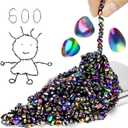 Caturledas 600 PCS Fidget Toys for Adults Kids, Sensory Stones Magnet Toys for Autism ADHD Stress Relief, Weak Magnetic Executive Desk Toy Novelty Magnets Ferrite Putty, 5 mm, Colorful
