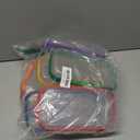 Sanwuta 6 Pcs Clear Hard Zipper Case Plastic Zipper Pouches Transparent Makeup Bag Pencil Case Pouches Toiletry Diaper Bag for Travel Toy Storage Organizer Bins (7.48 x 3.94 x 2 Inch, Assorted Color)