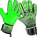 Keeperking Soccer Goalie Goalkeeper Gloves for Kids Boys Youth & Adult,Latex Strong Grip Palms with Removable Finger Spines Protection Children Football Gloves for Training/Match(Sizes 5-10,6 Styles)