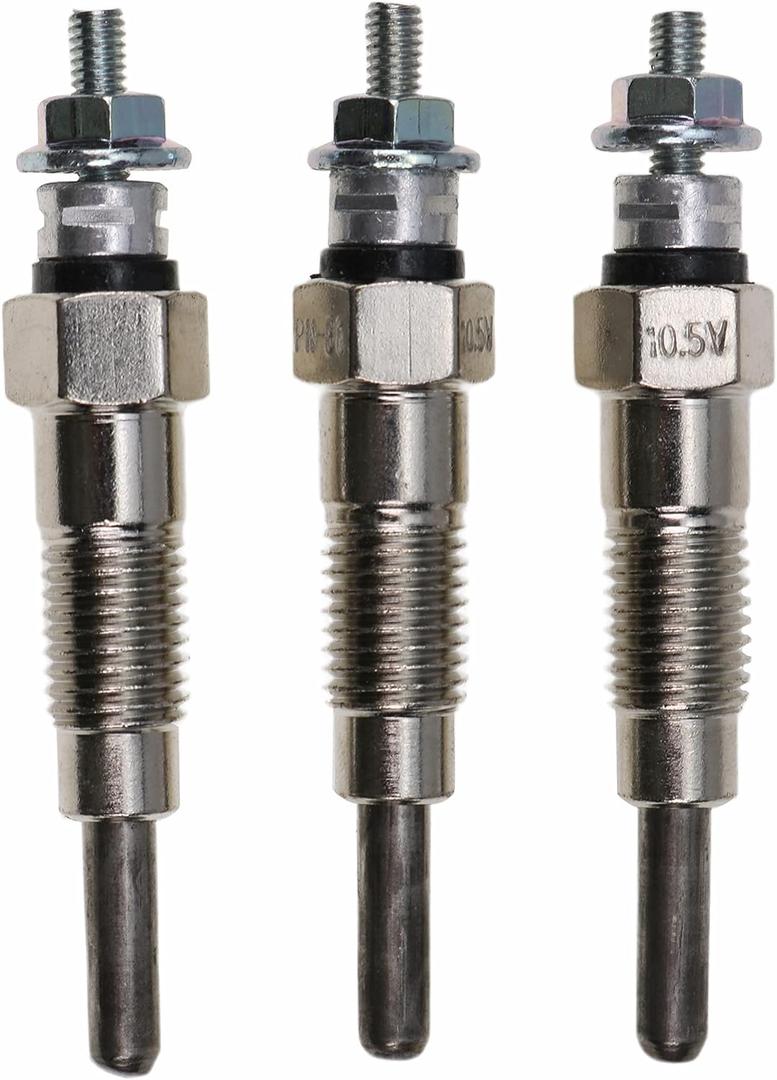 JEENDA 3PCS Glow Plugs M87919 AT110814 for John Deere 330 332 375 430 455 655 755 855 F915 F925 F935 X495 X595 1435 2030 2500 2210 4010 4110 670 770 Yanmar 3TN66C 3TN66UJ 3TNA72UJ 3TNA72UJ3 3TNE74