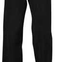 KDF Straight Leg Jeans for Women High Waisted Jeans Frayed Baggy Pants Raw Hem Loose Stretchy Cropped Wide Leg Jeans (12, #0927_black)