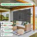 6FT Outdoor Metal Privacy Screen Decorative Privacy Fence and Room/Garden Divider, Weather-Resistant Freestanding Panel with Stand, Durable Steel for Patio, Garden, Balcony, or Backyard