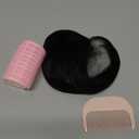 Clip in Bangs, 100% Real Human Hair Fake Bangs Natural Black Clip in Hair Extensions French Bangs Fringe with Temples Hairpieces for Women Natural Blend Curtain Bangs for Daily Wear