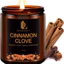 Fall Candle | Cinnamon Clove Scented Candle - Autumn Home Decor, 7oz Autumn Soy Candles with 50hr Burn Time, Holiday Thanksgiving Fall Gifts for Women Men