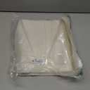 Leetaltree Sparkling Translucent White Sequin Woven Vinyl Placemats, Set of 12 - Waterproof & Washable Dining Table Mats for Wedding, Anniversary, Daily Use, Hand-Cut